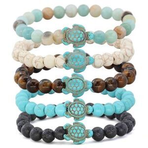 5 Piece Turtle Bracelets